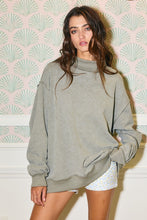 Load image into Gallery viewer, Taupe Mock Neck Sweatshirt