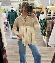 Load image into Gallery viewer, Khaki Terry Knit Jacket