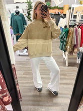 Load image into Gallery viewer, Taupe Mock Neck Sweatshirt