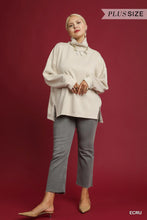 Load image into Gallery viewer, Curvy Ecru Oversized Turtleneck Pullover