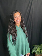 Load image into Gallery viewer, Forest Green Henley Top