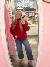 Load image into Gallery viewer, Red Diagonal Ribbed Sweater
