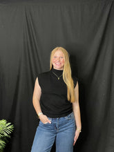 Load image into Gallery viewer, Black Sleeveless High Neck