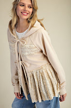 Load image into Gallery viewer, Khaki Terry Knit Jacket