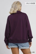 Load image into Gallery viewer, Curvy Plum Collared Pullover