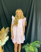Load image into Gallery viewer, LilacTiered Ruffle-Sleeve Babydoll Dress