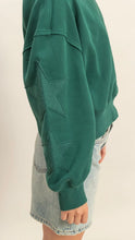 Load image into Gallery viewer, Dark Green Star Patch Crewneck Sweatshirt