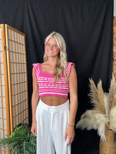 Load image into Gallery viewer, Pink Knit Crop Top
