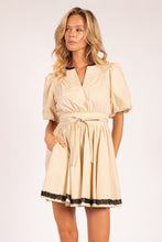 Load image into Gallery viewer, Belted Puff Sleeve Mini Dress