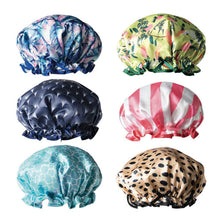 Load image into Gallery viewer, Navy Leaf- Not Your Grandma’s Shower Cap