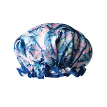 Load image into Gallery viewer, Navy Leaf- Not Your Grandma’s Shower Cap