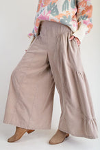 Load image into Gallery viewer, Khaki Corduroy Palazzo Pant