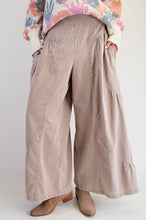 Load image into Gallery viewer, Khaki Corduroy Palazzo Pant
