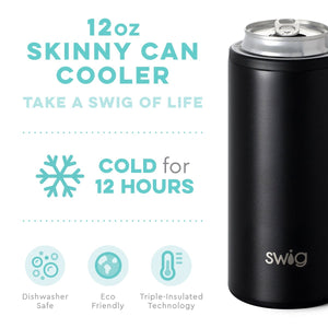 Swig Skinny Can Cooler-Matte Black