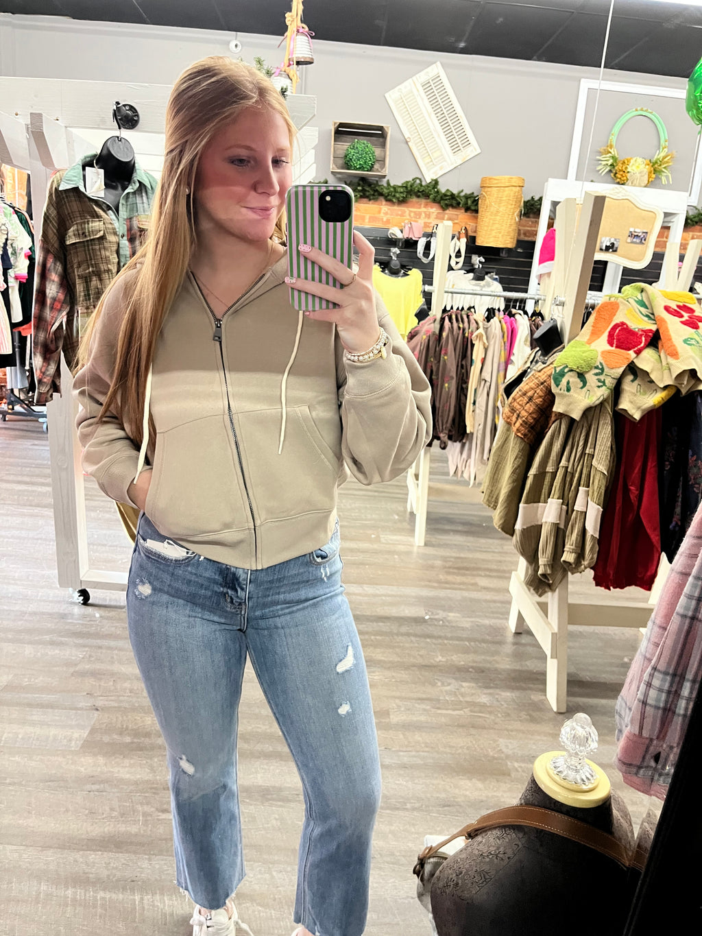 Mocha Zip-Up Jacket