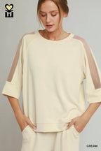 Cream Luxe Knit Pant Set