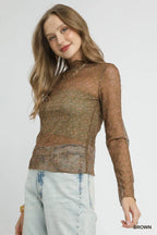 Brown Lace Top