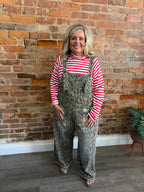 Leopard Print Denim Overalls