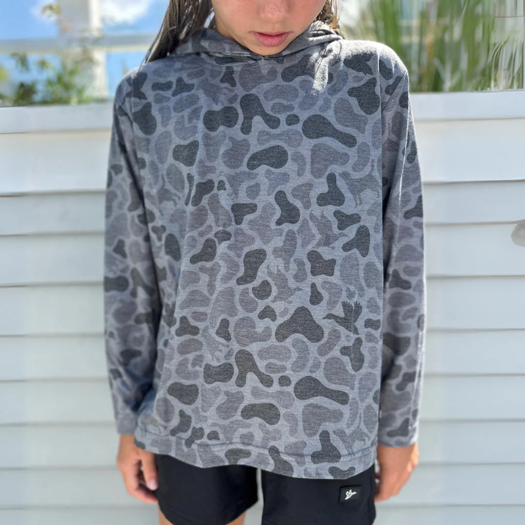 Youth Unisex Lightweight Performance Hoodie Kandahar Camo