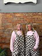 Mocha Polka Dot Overalls