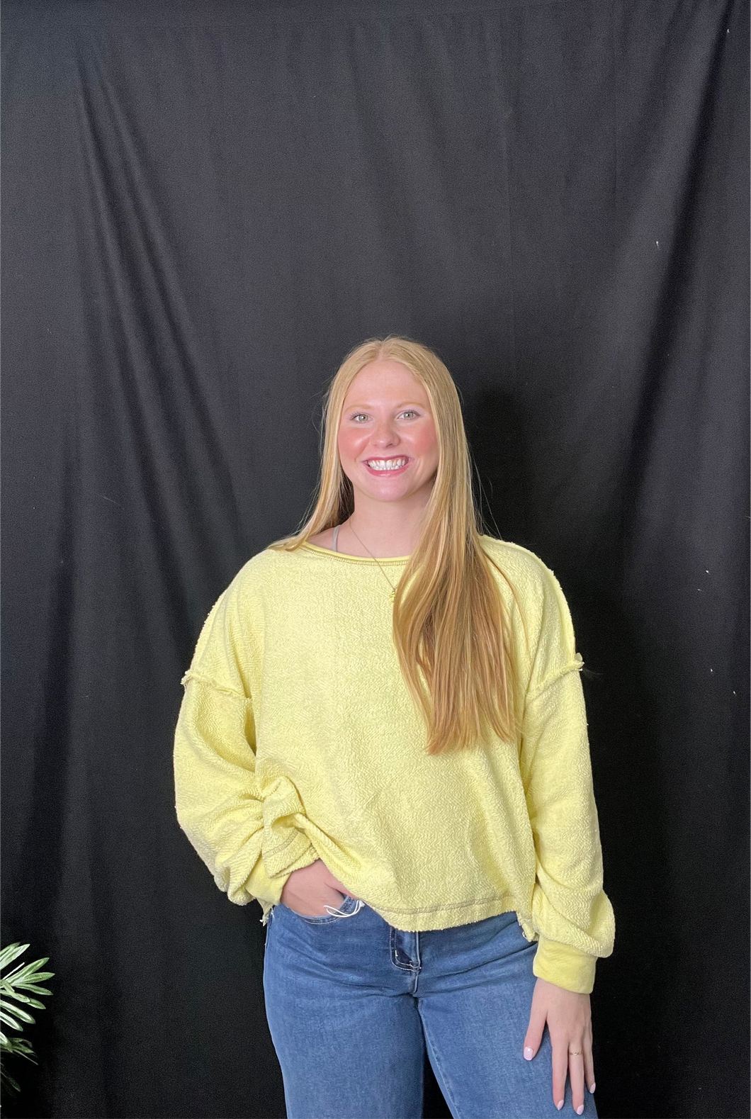 Long Sleeve Backless StitchedTop