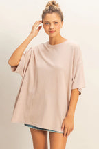 Taupe Oversized Tee