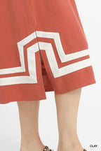 Clay & Cream Linen Dress