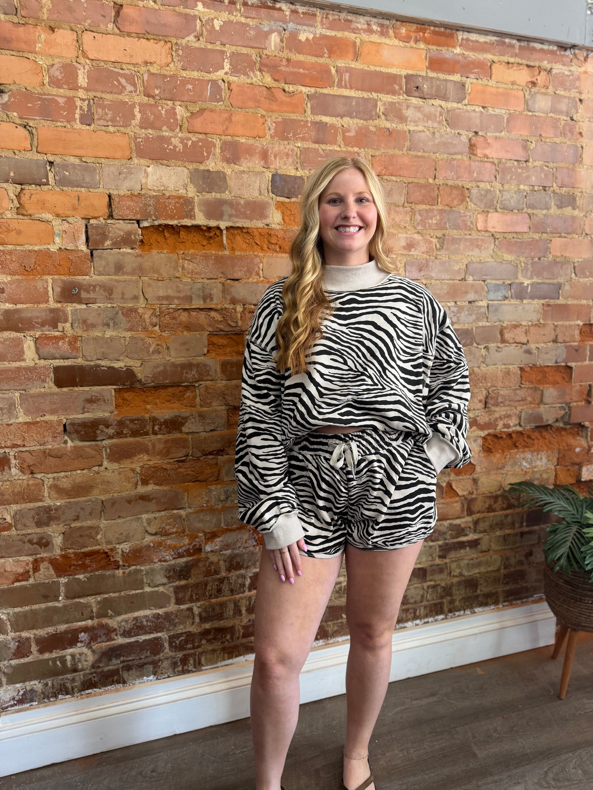 Zebra Print Short Set