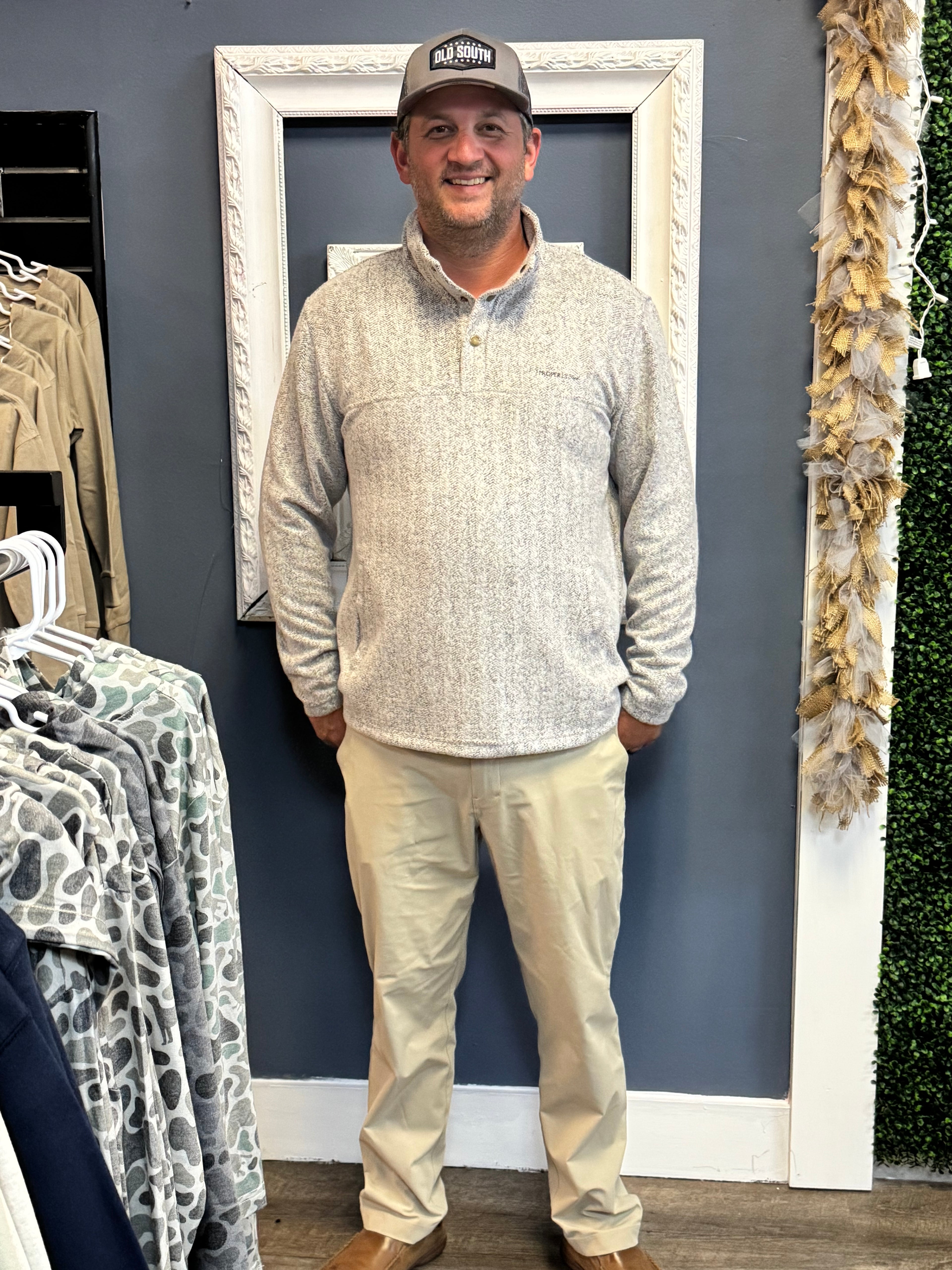 Mens Upland Pullover Bark