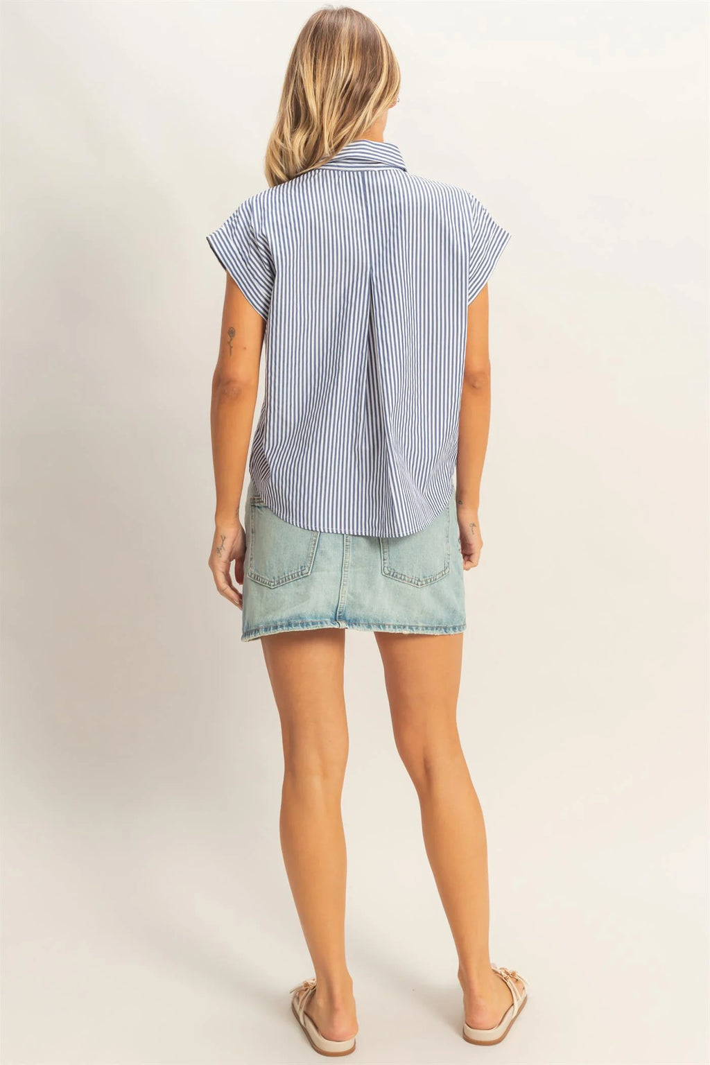 Navy Classic Button Up