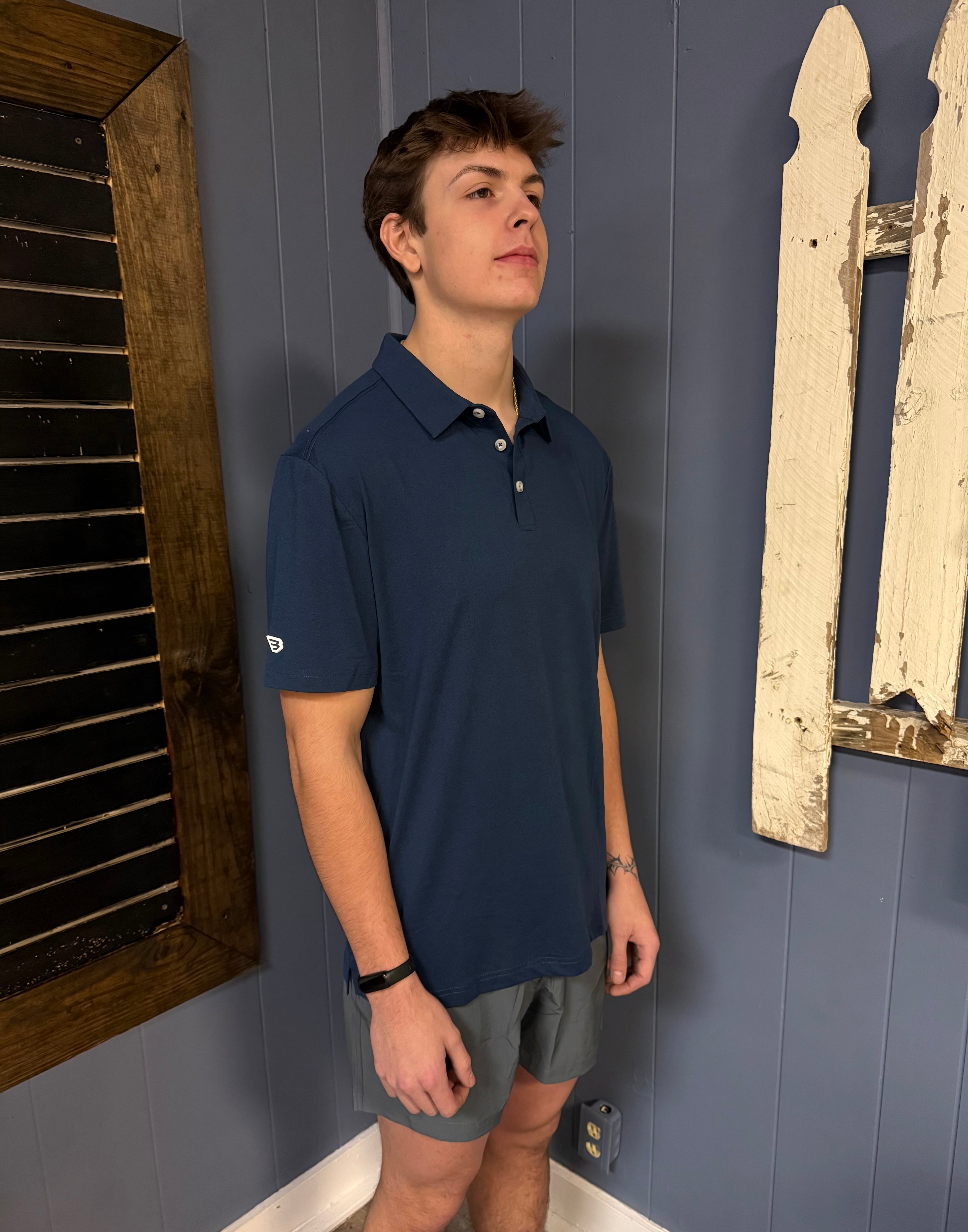 Performance Polo - Heather Navy
