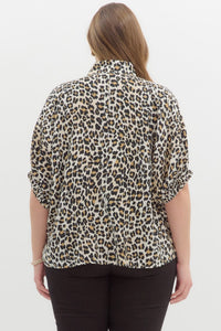 Curvy Animal Print w/Green Accent