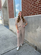 Mocha/Cream Striped Set