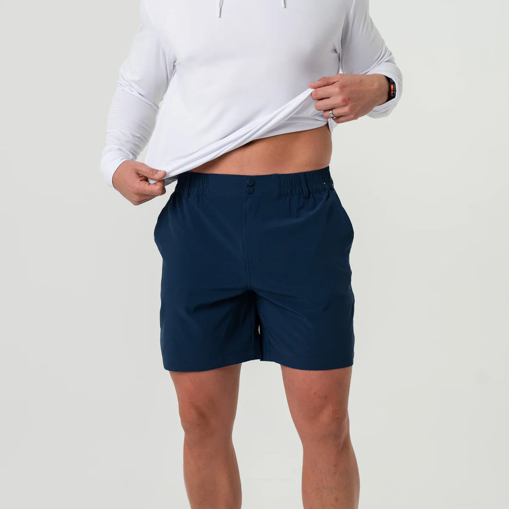 Navy Burlebo 7” Shorts