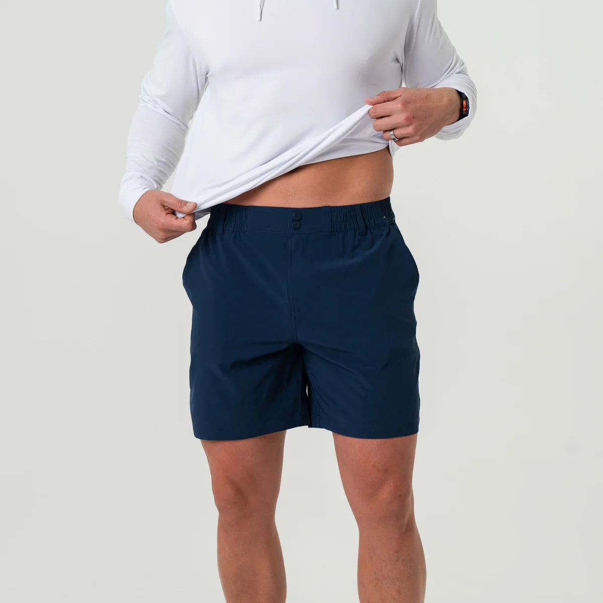 Navy Burlebo 7” Shorts