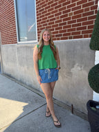 Green Flowy Tank