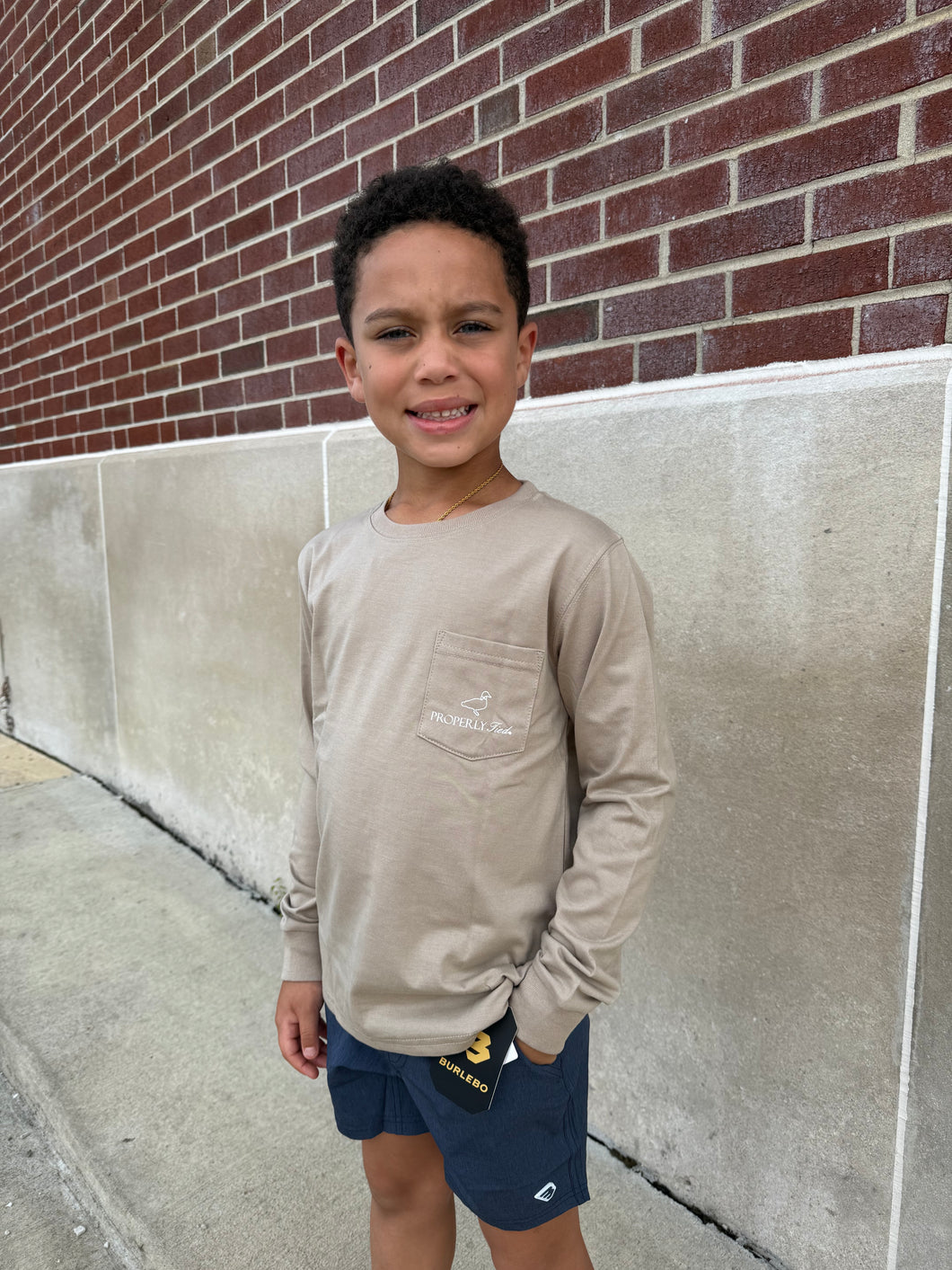 Boys Deer Stand Long Sleeve Tee Shirt