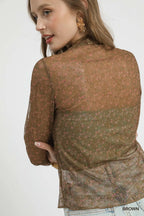 Brown Lace Top