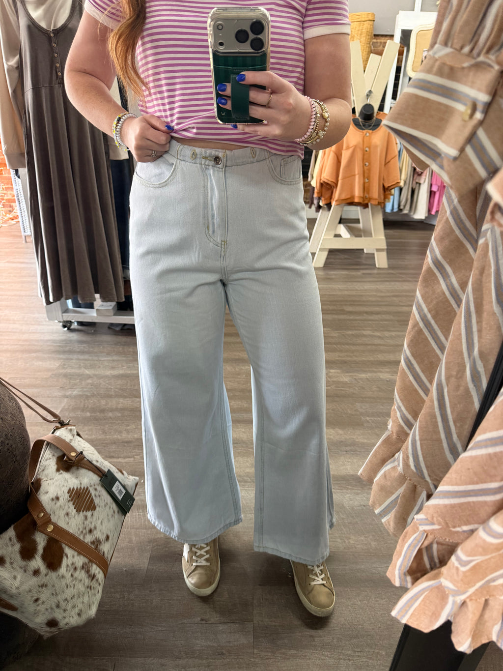 Denim Palazzo Pants