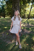 Taupe Skirt Set
