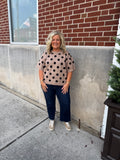 Short Sleeve Polka Dot Sweater