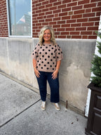 Short Sleeve Polka Dot Sweater