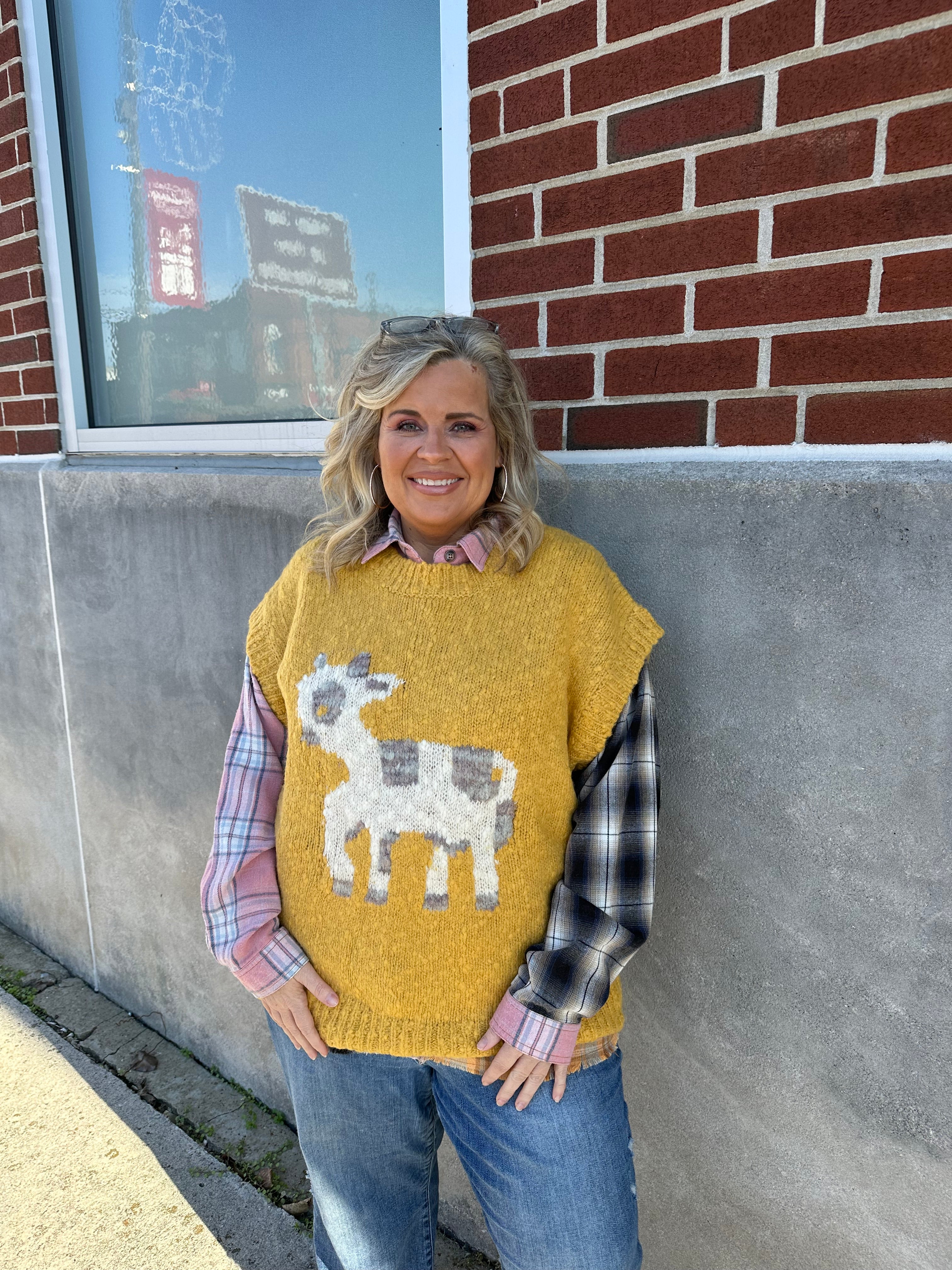 Mustard Calf Sweater
