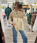Khaki Terry Knit Jacket