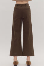 Load image into Gallery viewer, Brown Pants w/Scallop Hem

