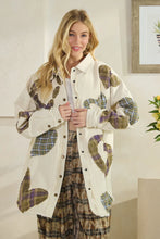 Load image into Gallery viewer, Washed Plaid Heart Button Up
