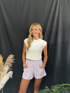 Lavender Linen Shorts