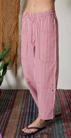 Red Stripe Boho Jean