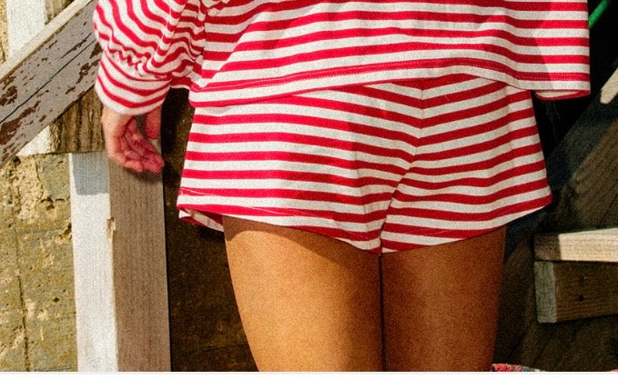 Red Stripe Shorts