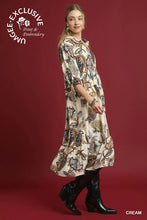 Load image into Gallery viewer, Cream Boho Paisley Print Maxi Dress

